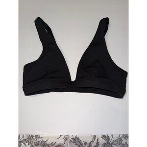 INIBUD Sports Bra for Women V-Neck Triangle Bralette w/ Open Back Workout Small